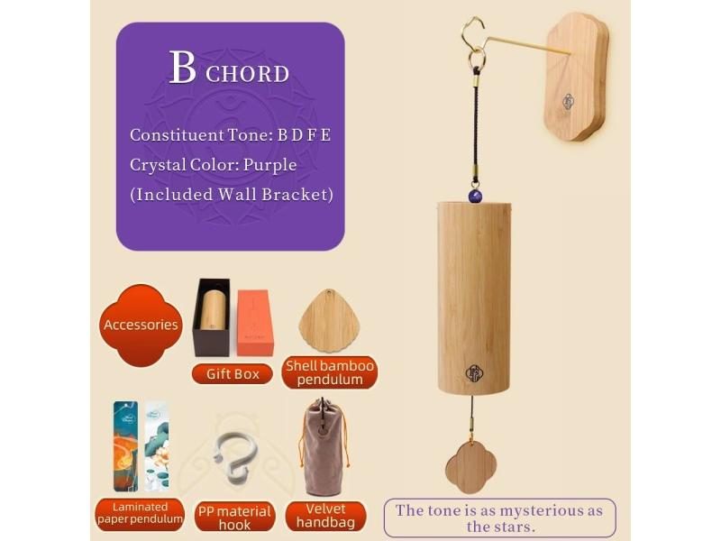 Bamboo Wind Chimes Chord Windchime For Outdoor Garden Patio Home Decoration Carousel 1