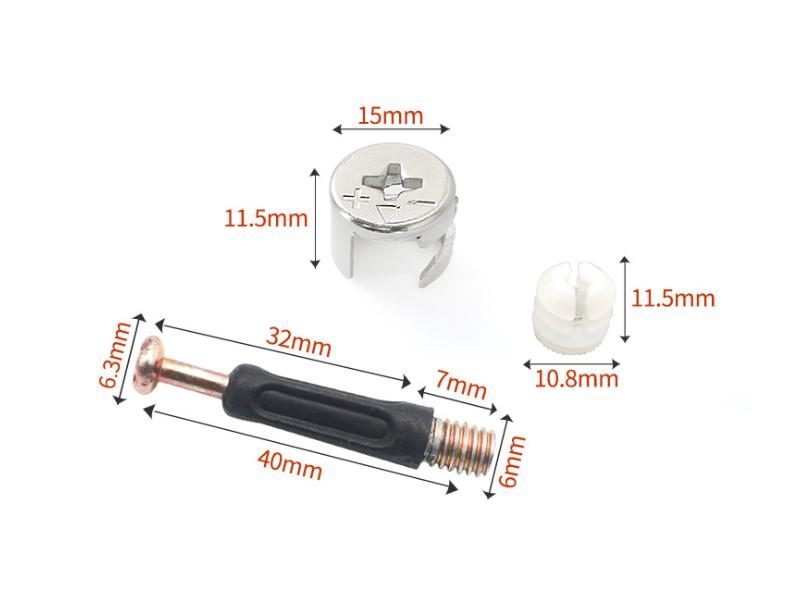 4000pcs Screw Connector Household Goods Furniture Three-in-one Connector Screw Carousel 1
