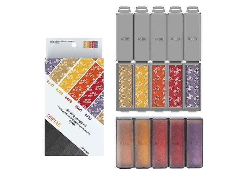 Sanding Sponge Combo #180-#800 #1000-#2500 Polishing Sandpaper For Gundam GK Carousel 1