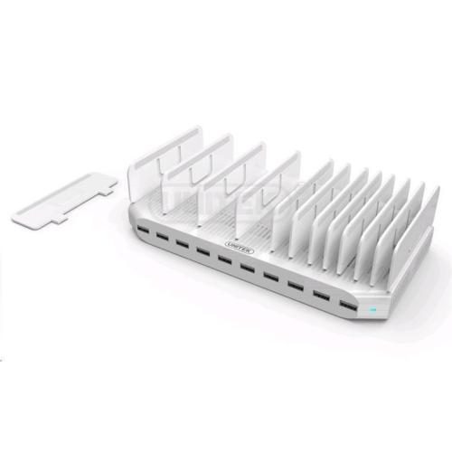 Unitek Y-2172 10-Port USB Smart Charging Station - (With Bracket Stand) 96W Carousel 1
