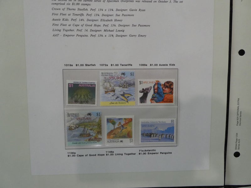 Australia specimen stamps collection-$1res Carousel 2