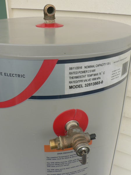 hot water cylinder 2016 rheem 135L mains pressure SS outdoor Carousel 2