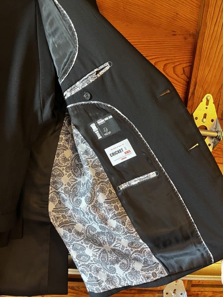 Premium Savile Row 100% Wool Men’s Suit Black RRP $400 Carousel 2