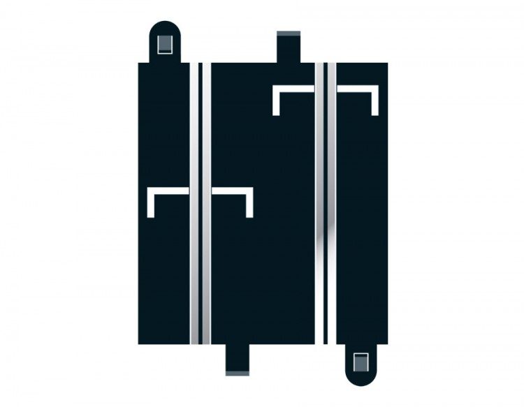 SCALEXTRIC SCA C7018 Digital Half Straight Grid 2 Carousel 1