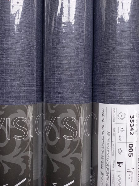 Wallpaper. Textures - Navy. 3 roll bundle Carousel 2