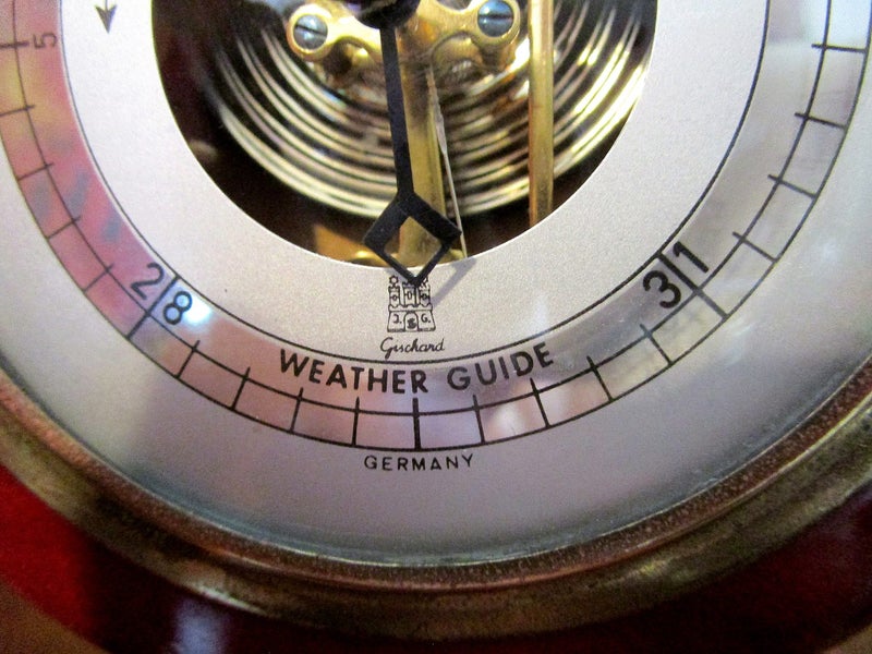 *** EXCEPTIONALLY LOVELY VINTAGE SHIPS WHEEL BAROMETER *** Carousel 2