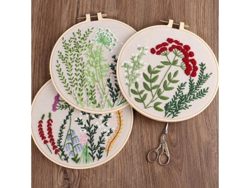 Brilliant Lavender Embroidery Kit DIY Needlework Flower Needlecraft For Carousel 2