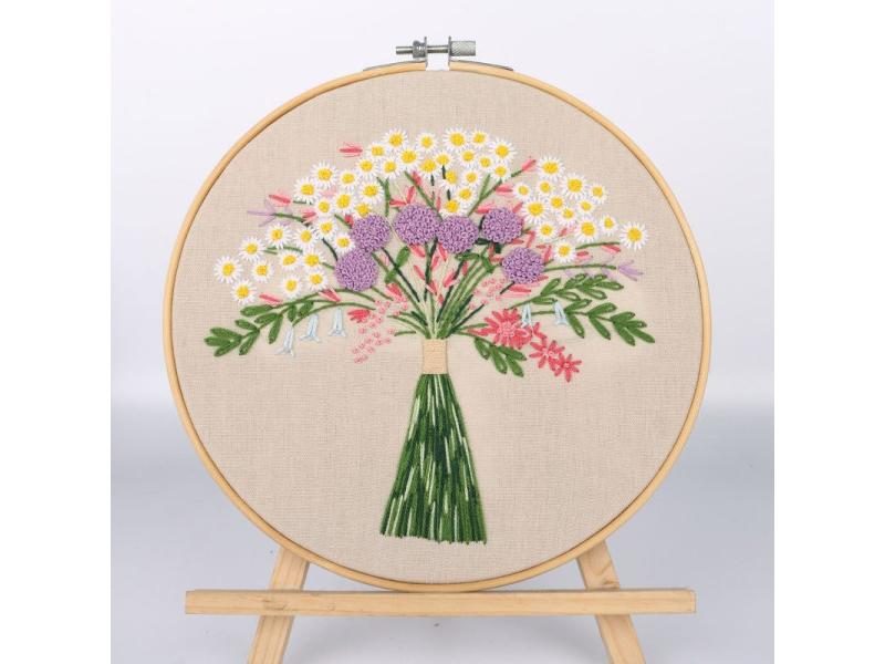 DIY Flower Love Embroidery Kits Cross Stitch Set 3D Cartoon Needlework Sets For Carousel 1
