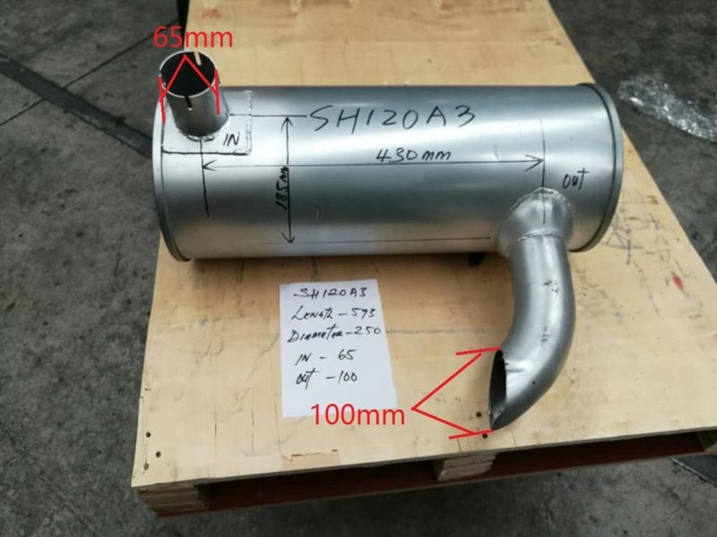 Muffler for digger Sumitomo SH120A3 part no: YM129612-13590 YM129608-13511 Carousel 2