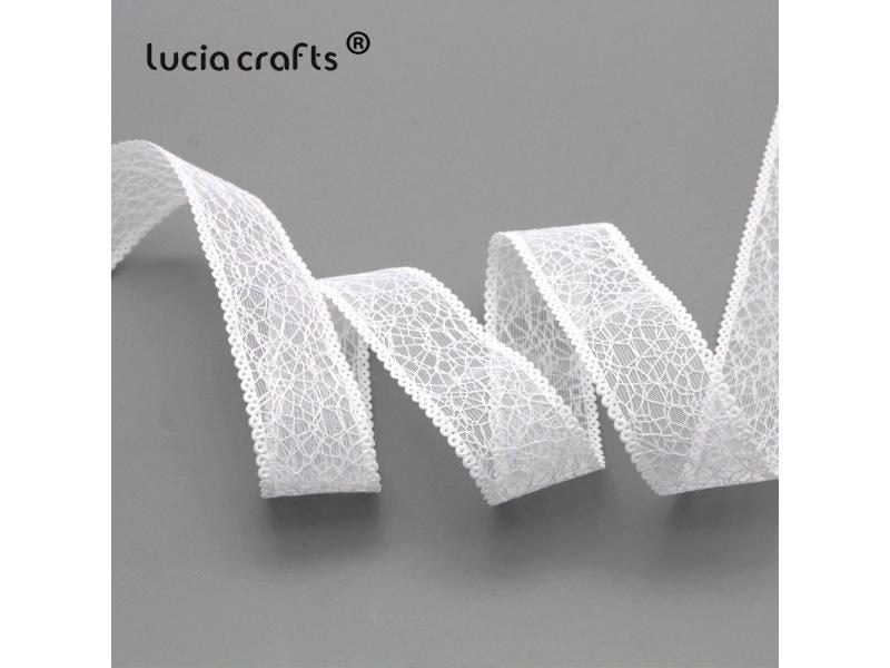 5Yards 25mm Mesh Lace Trim Ribbon For DIY Wedding Decor P0515 Carousel 2