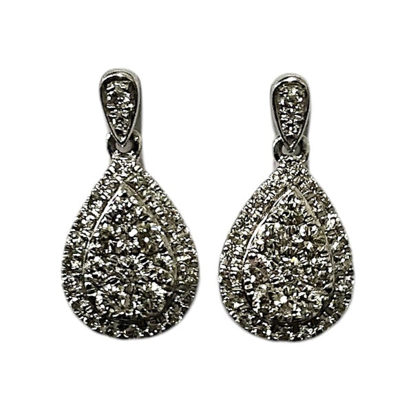 Diamond 0.50ct Earrings In 9K White Gold Carousel 1