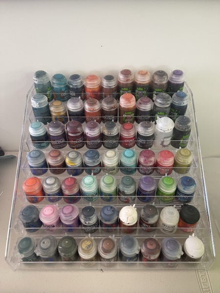 2 x Warhammer Paint Rack - Ideal for Citadel Paints each rack holds 63 Carousel 1