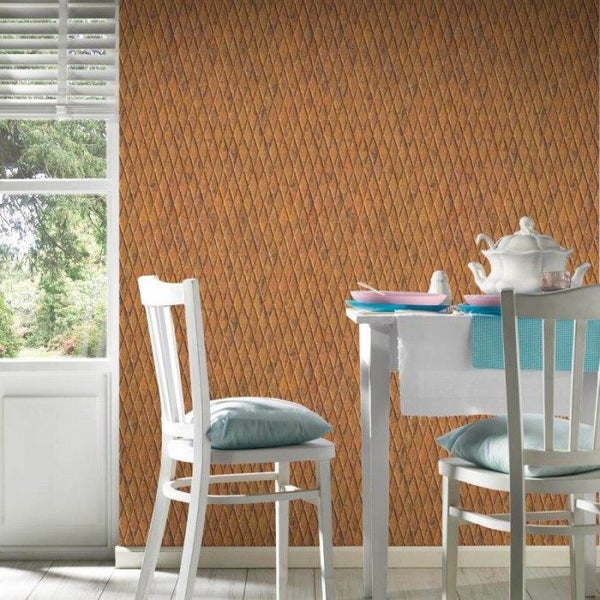 Wallpaper. Steel Panels - Rust. 2 roll bundle Carousel 2