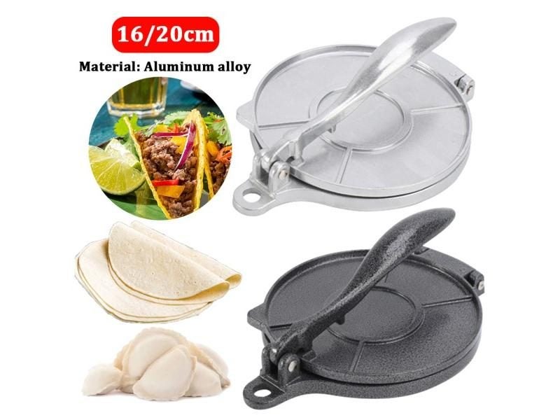 16/20cm DIY Tortilla Press Maker Aluminium Alloy Manual Corn Tortillas Dough Carousel 2