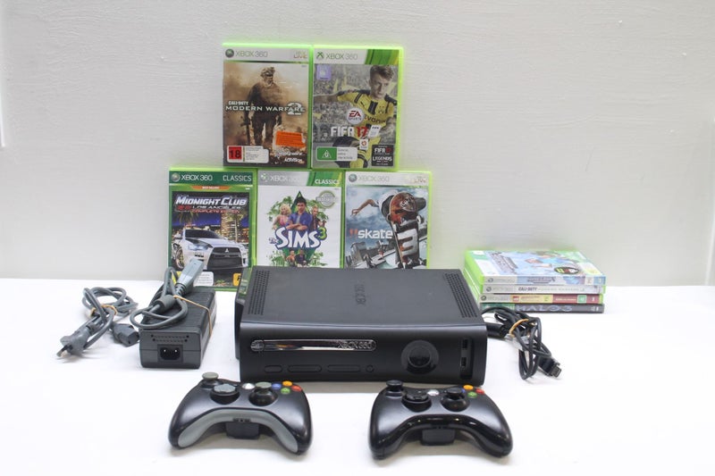 120GB Xbox 360, Controllers & 10 Games Carousel 1