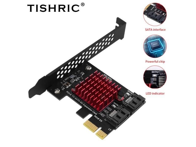 TISHRIC PCIE SATA 4X 1X To 2/8/10 Ports SATA 3.0 PCI E Controller Pci Express Carousel 1