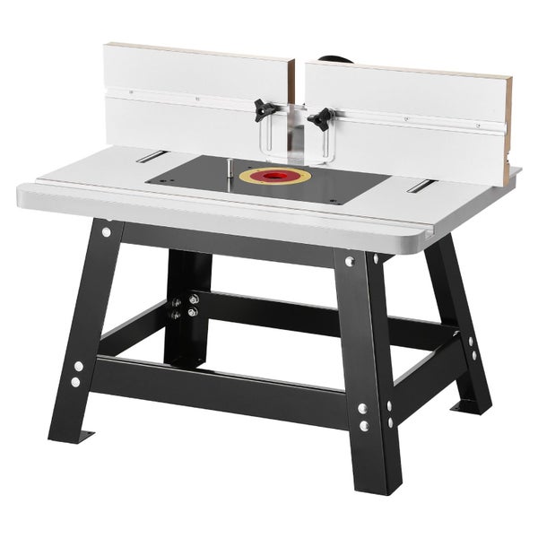 New Benchtop Router Table 610x400 mm with Fence MDF Top Dust Collection Port Carousel 1
