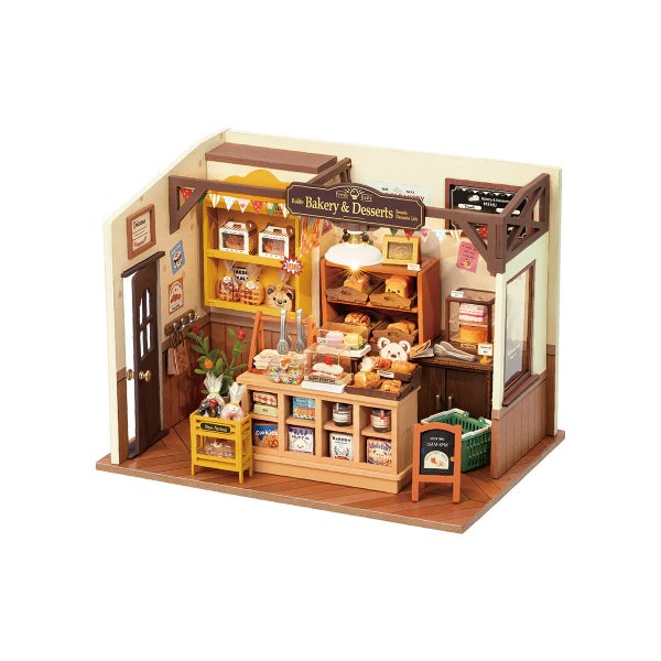 Robotime Rolife Becka's Baking House DIY Miniature House Kit DG161 Carousel 1
