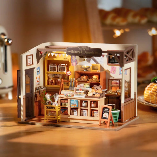 Robotime Rolife Becka's Baking House DIY Miniature House Kit DG161 Carousel 2