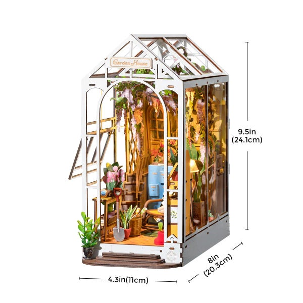Robotime Rolife Holiday Garden House DIY Book Nook Shelf Insert TGB06 Carousel 8