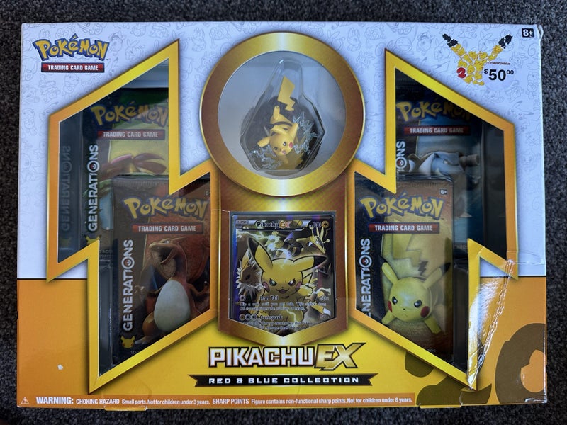 Sealed Generations Red & Blue Pikachu Ex Pokemon Collection Promo Box Carousel 1