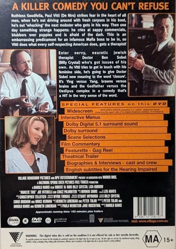 Analyze This - Robert De Niro, Billy Crystal , Lisa Kudrow DVD Region 4 Carousel 2