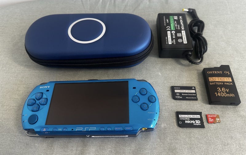 PlayStation Portable (PSP) 3000 Carnival Blue – Mint Condition – Ready to Go Carousel 1
