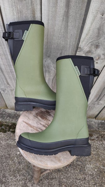MERRY PEOPLE sz 37 Darcy Mid-Calf Gumboot GREEN Carousel 1