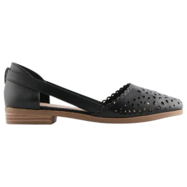 Womens Bellissimo Mavis Black Slip On Sandals Carousel 1