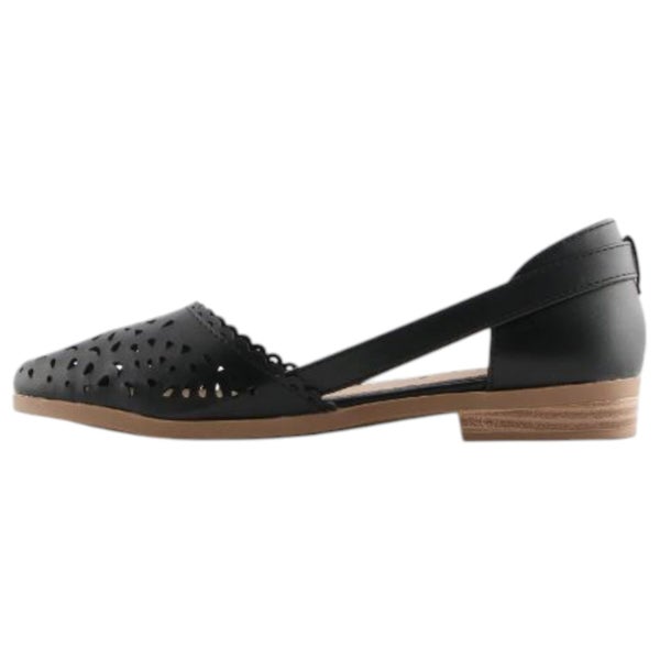 Womens Bellissimo Mavis Black Slip On Sandals Carousel 2