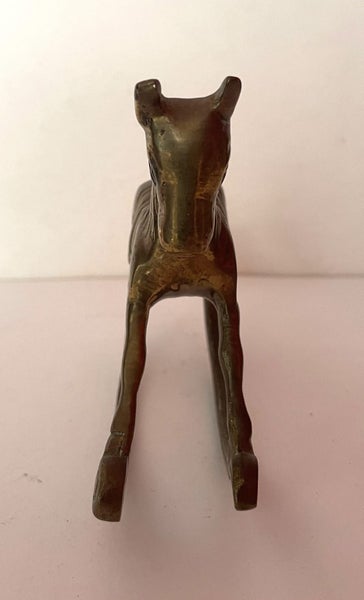 Vintage Solid Brass Rocking Horse Carousel 2
