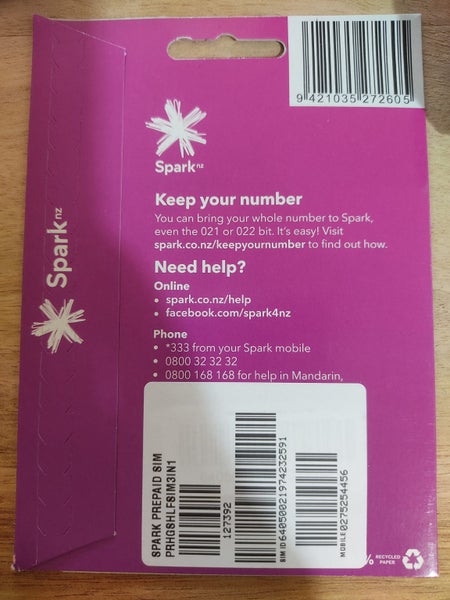 Spark Pre Pay Sim Card 027-5254456 Carousel 2