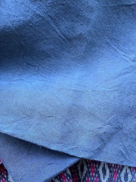 Muted blue stonewashed 100% silk dupion 1.6m Carousel 6