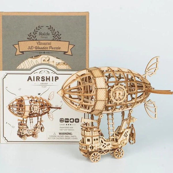 Robotime Rolife Airship Model 3D Wooden Puzzle TG407 Carousel 5