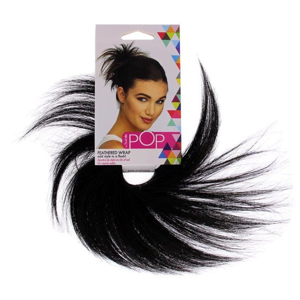 Hairdo Pop Feather Wrap - R2 Ebony by Hairdo for Women - 1 Pc Hair Wrap Carousel 1