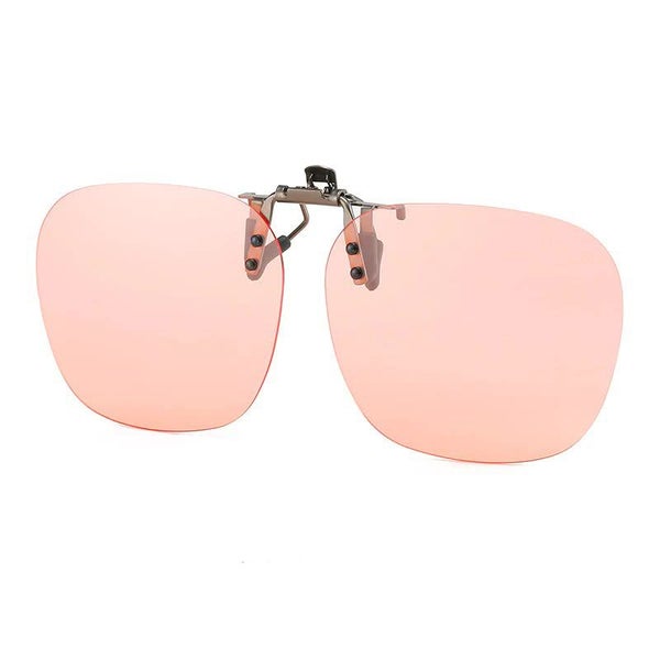 Elosung 2 Pcs Pink Polarized Clip On Sunglasses Day And Night Use Frameless Poly Carousel 1