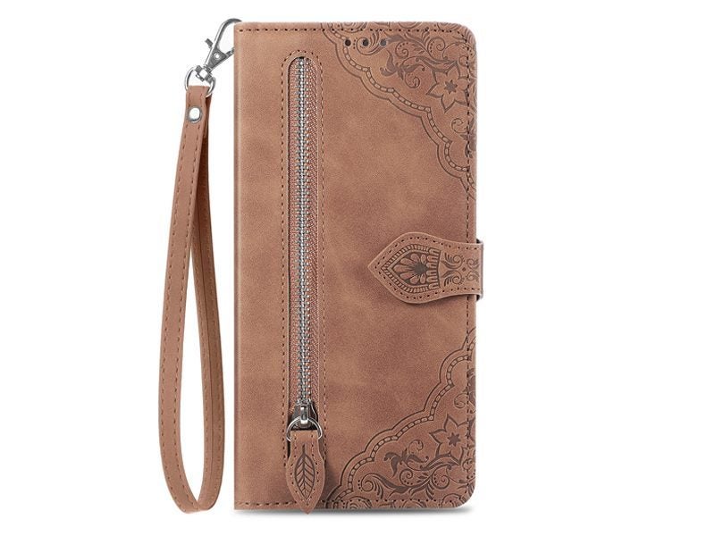 PU Leather Stand Wallet Case Cover for Samsung Galaxy A22 4G with Wrist Strap Carousel 2