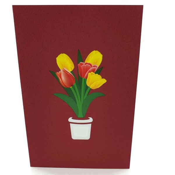 Colorpop Red And Yellow Tulips Greeting Card Carousel 5