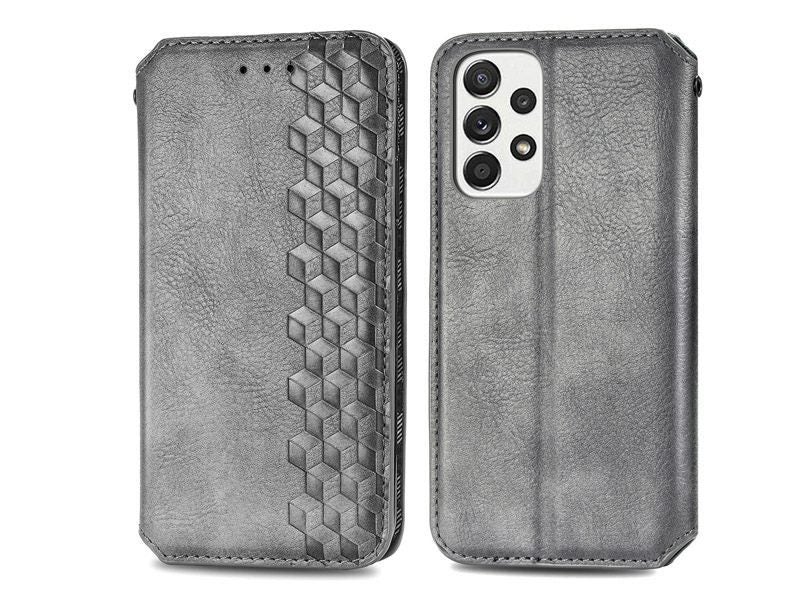 Slim PU Leather Kickstand Wallet Case Cover for Samsung Galaxy A33 5G Grey Carousel 2
