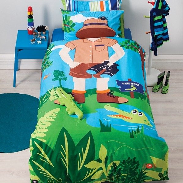CLEARANCE REVERSIBLE DUVET COVER SET KIDS FUN DESIGN SINGLE SIZE Carousel 2