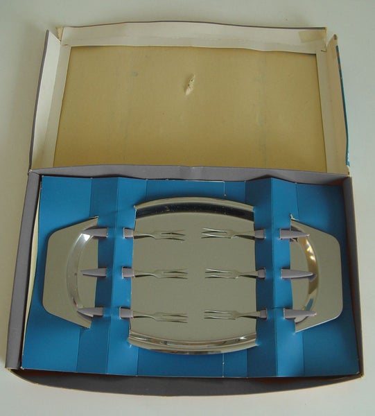 Mid century Stainless Steel Savory Tray and Carousel 3