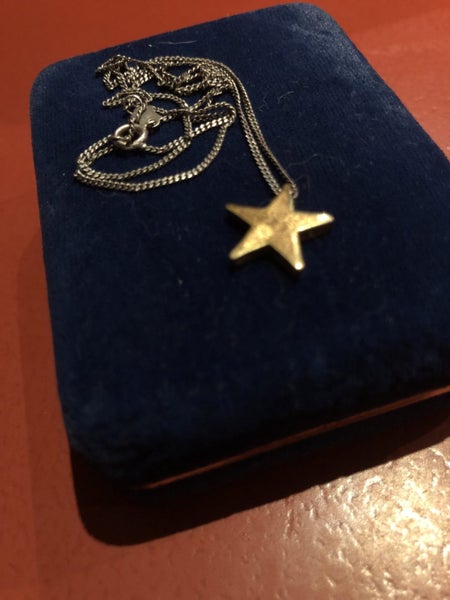 9 Ct star pendant on a sterling silver chain . Carousel 2