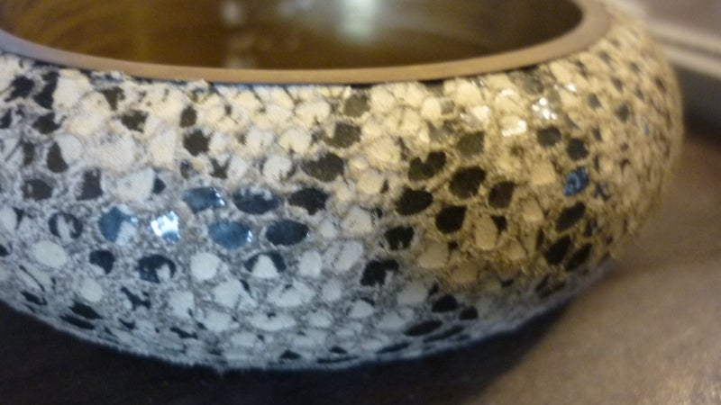 GENUINE SNAKESKIN BRASS BANGLE Carousel 2
