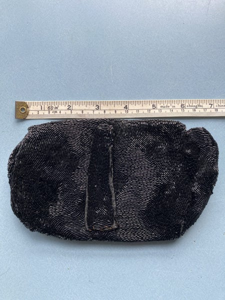 Antique French Black Beaded Clutch Purse Bag Carousel 2
