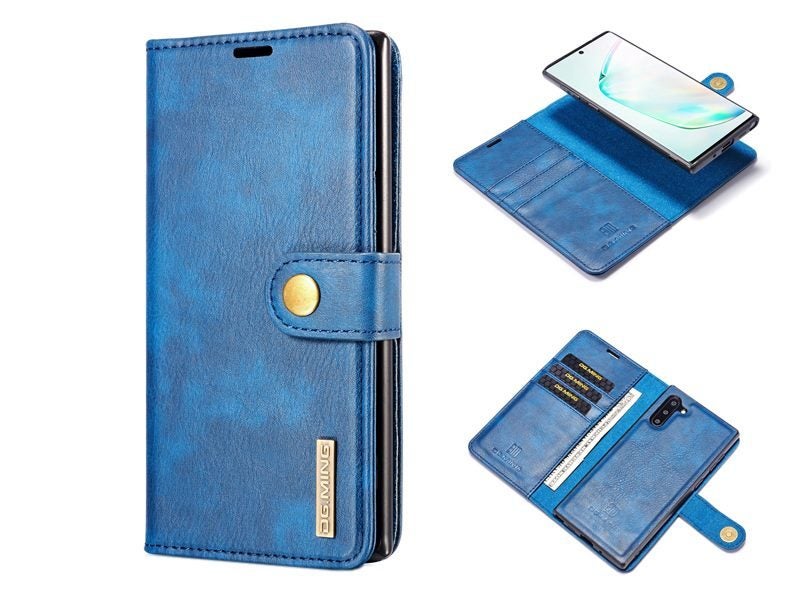 PU Leather Magnetic Detachable Wallet Case Cover for Samsung Galaxy Note 10 Blue Carousel 1