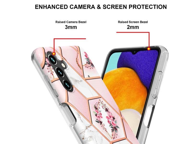Case Cover for Samsung Galaxy A54 5G Marble & Flower Carousel 3