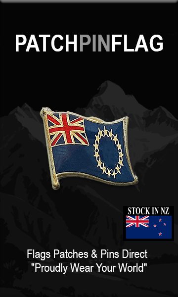 Cook Islands Flag Lapel Enamel Pin Badge Brooch Carousel 1