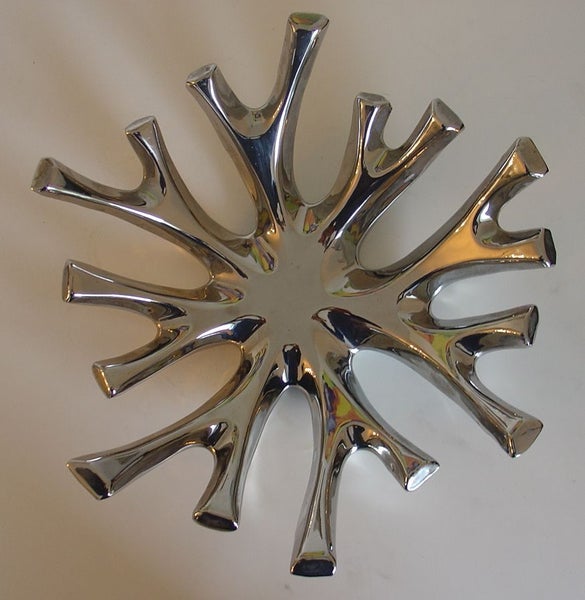 Modern Design Silvered Ceramic Tree Branch Bowl Carousel 1