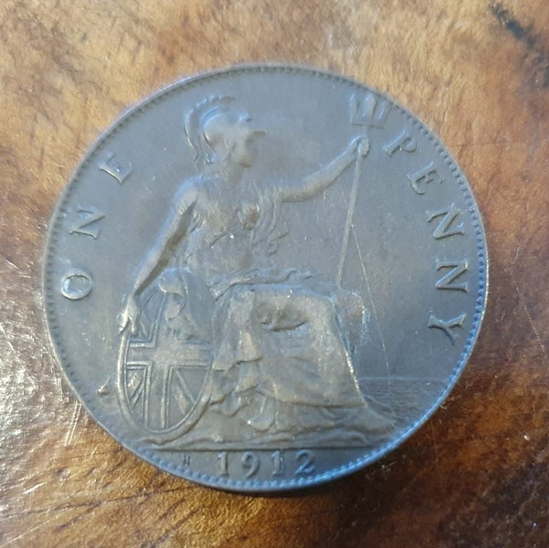 UK Pennies 1912 H mint mark Carousel 1