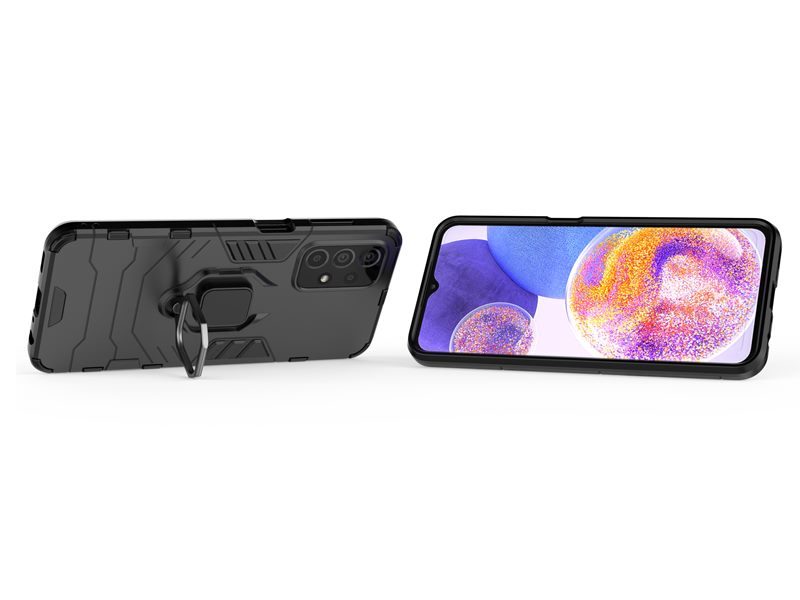 Kickstand Case Cover for Samsung Galaxy A23 4G/5G Black Carousel 3